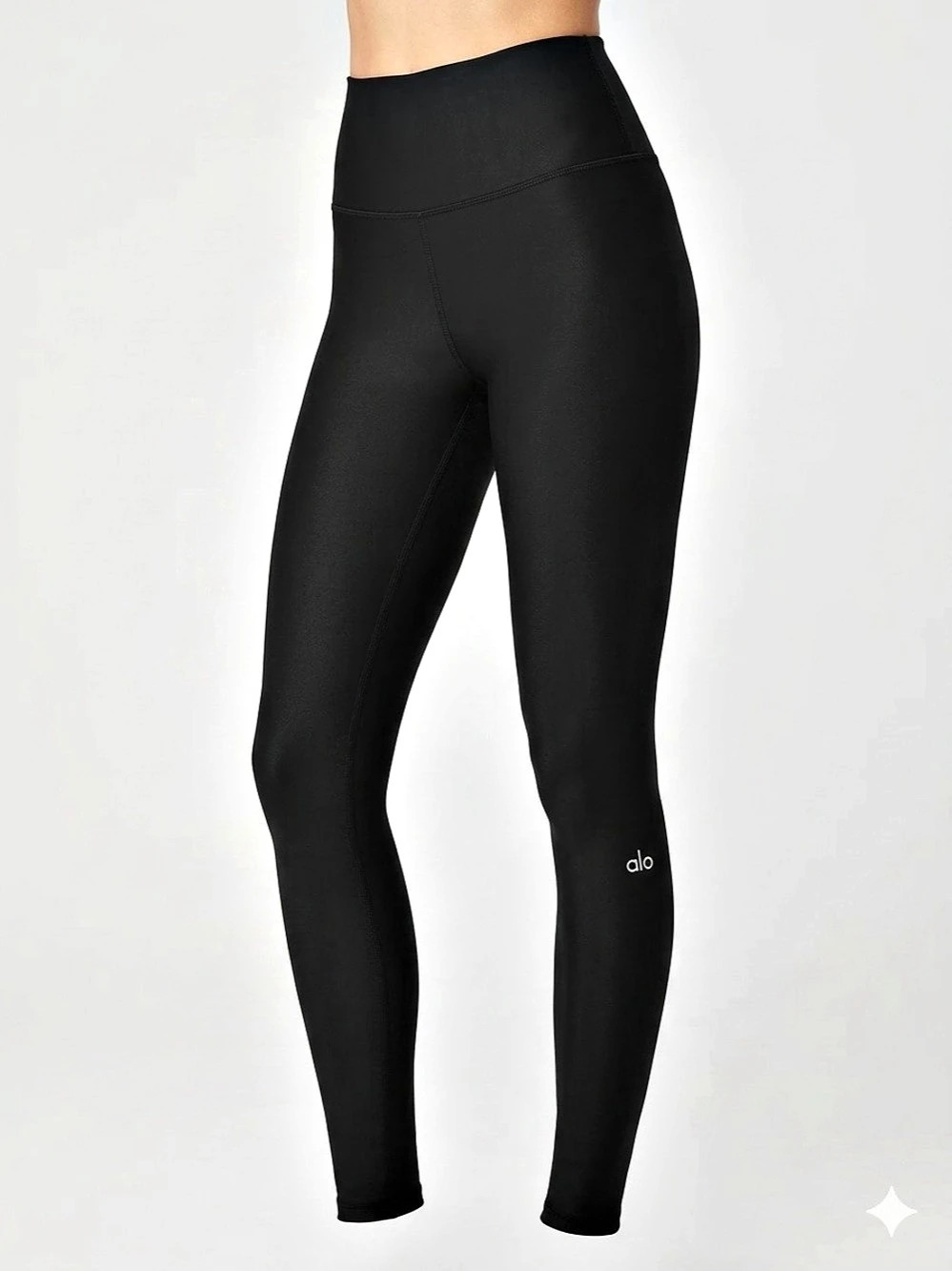 Alo Yoga High Waist Airlift Leggings Full Length Black Gym Yoga Pants Size XS